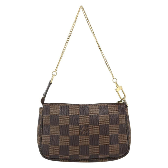 LOUIS VUITTON Damier Ebene T&B Mini Pochette Accessoires N58011 LV Auth 177106A