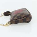 LOUIS VUITTON Damier Ebene T&B Mini Pochette Accessoires N58011 LV Auth 177106A-3