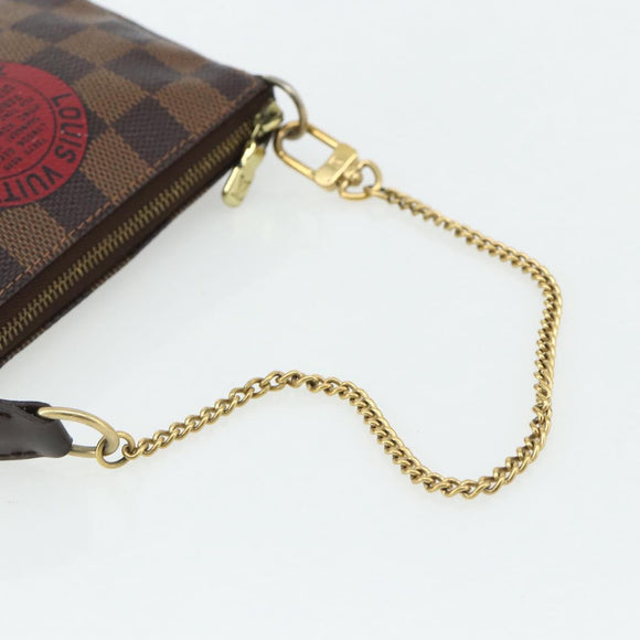 LOUIS VUITTON Damier Ebene T&B Mini Pochette Accessoires N58011 LV Auth 177106A
