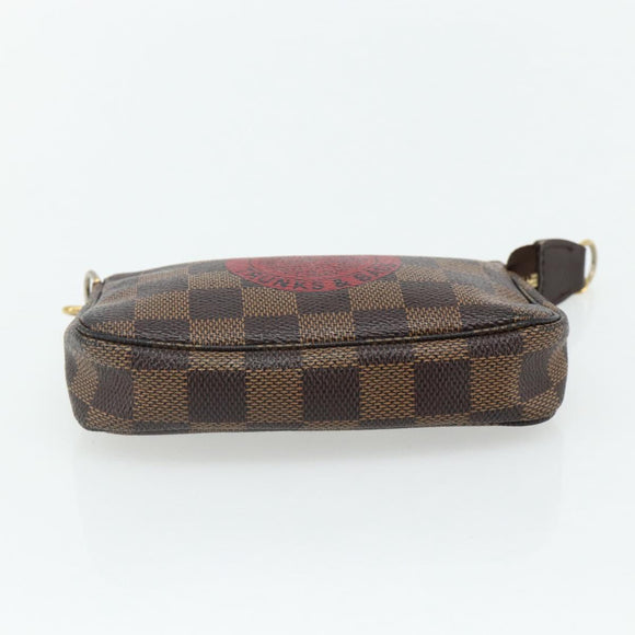 LOUIS VUITTON Damier Ebene T&B Mini Pochette Accessoires N58011 LV Auth 177106A