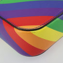 BALENCIAGA Ville Shoulder Bag Leather Multicolor Silver Auth 177109A-16