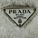 PRADA Hand Bag Pile White Silver Auth 177111M-18