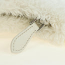 PRADA Hand Bag Pile White Silver Auth 177111M-22