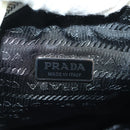 PRADA Hand Bag Pile White Silver Auth 177111M-23