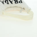 PRADA Hand Bag Pile White Silver Auth 177111M-7