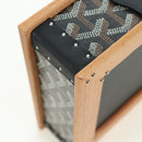GOYARD Herringbone Food Bowl PVC Brown Auth 177113SV-11