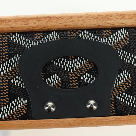 GOYARD Herringbone Food Bowl PVC Brown Auth 177113SV