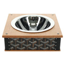 GOYARD Herringbone Food Bowl PVC Brown Auth 177113SV-2