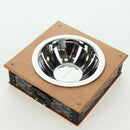 GOYARD Herringbone Food Bowl PVC Brown Auth 177113SV-6