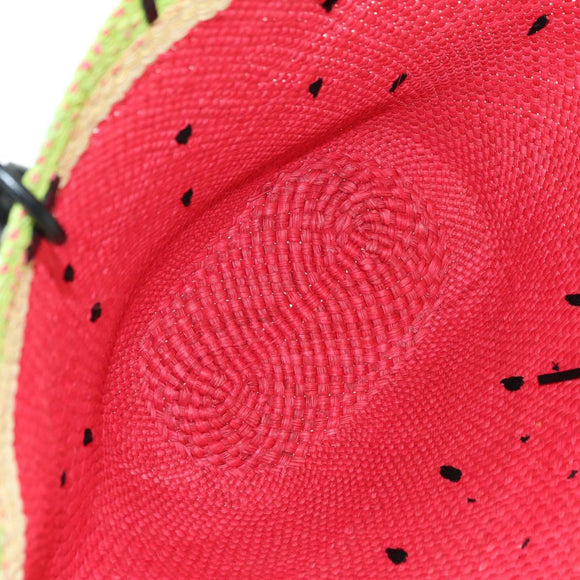 LOEWE Watermelon Tote Bag Raffia 2way Red Auth 177114SAV