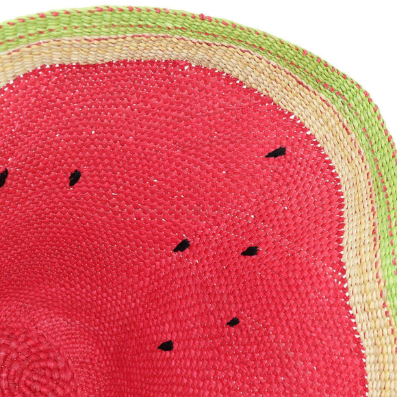 LOEWE Watermelon Tote Bag Raffia 2way Red Auth 177114SAV