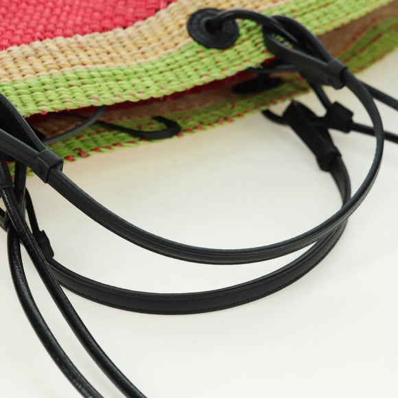 LOEWE Watermelon Tote Bag Raffia 2way Red Auth 177114SAV