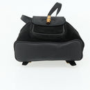 GUCCI Bamboo Rucksack Wildleder Schwarz Gold 003 2034 0030 Auth 177116-5