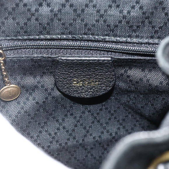 GUCCI Bamboo Rucksack Wildleder Schwarz Gold 003 2034 0030 Auth 177116