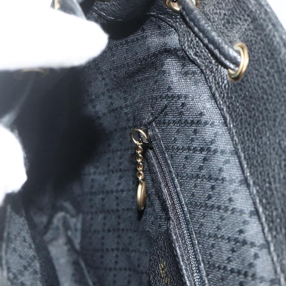GUCCI Bamboo Rucksack Wildleder Schwarz Gold 003 2034 0030 Auth 177116