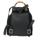 GUCCI Bamboo Rucksack Wildleder Schwarz Gold 003 2034 0030 Auth 177116-2