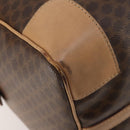 CELINE Macadam Canvas Boston Bag PVC Leather Brown Gold Auth 177117-13