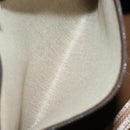 CELINE Macadam Canvas Boston Bag PVC Leather Brown Gold Auth 177117-21
