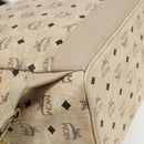 MCM Vicetos Logogram Backpack PVC Ivory Gold Auth 177118-15