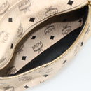 MCM Vicetos Logogram Backpack PVC Ivory Gold Auth 177118-24
