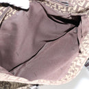FENDI Zucchino Canvas Hand Bag Brown Silver Auth 177119-22