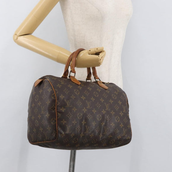 LOUIS VUITTON Monogram Speedy 30 Hand Bag M41526 LV Auth 177123