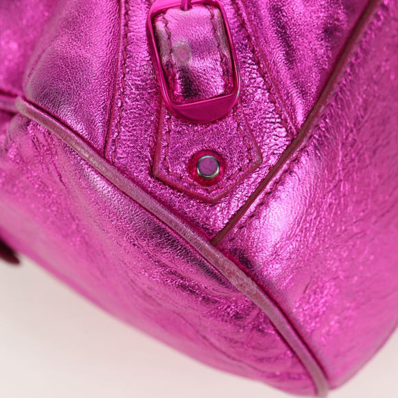 BALENCIAGA Mini Twiggy Hand Bag Leather 2way Pink 138223 Auth 177133V