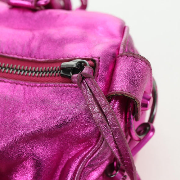 BALENCIAGA Mini Twiggy Hand Bag Leather 2way Pink 138223 Auth 177133V