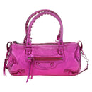BALENCIAGA Mini Twiggy Hand Bag Leather 2way Pink 138223 Auth 177133V-13