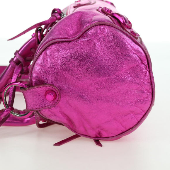 BALENCIAGA Mini Twiggy Hand Bag Leather 2way Pink 138223 Auth 177133V