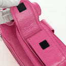 BALENCIAGA Super Busy Shoulder Bag Leather Pink Silver 762516 Auth 177134SM-17
