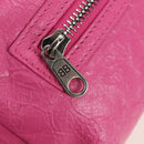 BALENCIAGA Super Busy Shoulder Bag Leather Pink Silver 762516 Auth 177134SM-19
