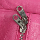 BALENCIAGA Super Busy Shoulder Bag Leather Pink Silver 762516 Auth 177134SM-9