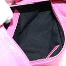 BALENCIAGA Super Busy Shoulder Bag Leather Pink Silver 762516 Auth 177134SM-10