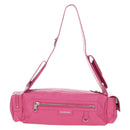 BALENCIAGA Super Busy Shoulder Bag Leather Pink Silver 762516 Auth 177134SM-13