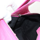 BALENCIAGA Super Busy Shoulder Bag Leather Pink Silver 762516 Auth 177134SM-23