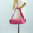 BALENCIAGA Super Busy Shoulder Bag Leather Pink Silver 762516 Auth 177134SM-24
