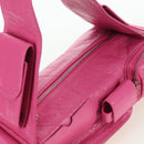 BALENCIAGA Super Busy Shoulder Bag Leather Pink Silver 762516 Auth 177134SM-5