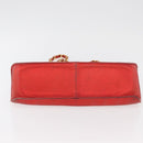 CHANEL Matelasse Chain Shoulder Bag Vinyl Red Gold CC Auth 177136A-5