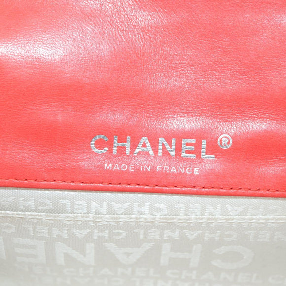 CHANEL Mini Matelasse 14 Chain Bag Lamshuid Rood Zilverkleurig CC Auth 177139SAM