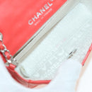 CHANEL Mini Matelasse 14 Chain Bag Lamb Skin Red Silver CC Auth 177139SAM-21
