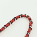 CHANEL Mini Matelasse 14 Chain Bag Lamshuid Rood Zilverkleurig CC Auth 177139SAM-14