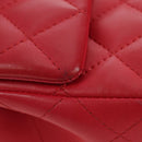 CHANEL Matelasse 20 Chain Shoulder Bag Lamb Skin Red Gold CC Auth 177140SAM-5