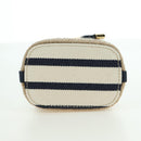 PRADA Chain Shoulder Pouch Bag Canvas Gold Beige Auth 177142SM-5