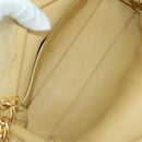 BOTTEGA VENETA Shoulder Bag Fur Yellow Gold Auth 177150M-12