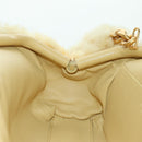 BOTTEGA VENETA Shoulder Bag Fur Yellow Gold Auth 177150M-19