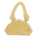 BOTTEGA VENETA Shoulder Bag Fur Yellow Gold Auth 177150M-13