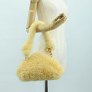 BOTTEGA VENETA Shoulder Bag Fur Yellow Gold Auth 177150M-21