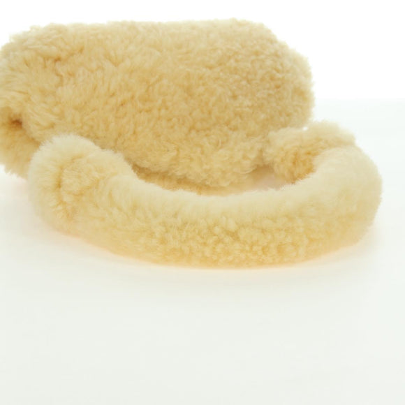 BOTTEGA VENETA Shoulder Bag Fur Yellow Gold Auth 177150M