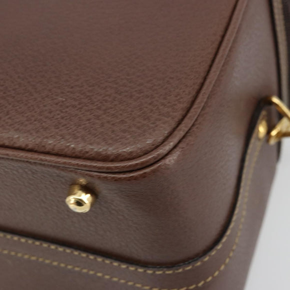 GUCCI Bamboo Hand Bag Leather 2way Brown Gold 013 2122 2491 Auth 177151